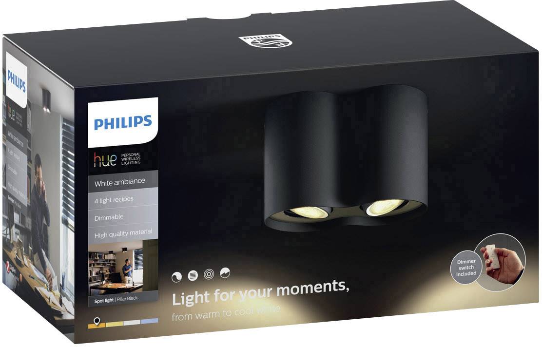 Philips Lighting Hue Takspotlight Pillar GU10 11 W N/A Conrad.se