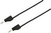 HögflexibelMätledning [Laminerade stickdon 4 mm -Laminerade stickdon 4 mm ] 1.00 m;Svart;MSB-30010 A