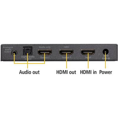 Marmitek Audio Extraktor Connect AE24 UHD 2.0 [HDMI - HDMI, Toslink, Stereo RCA (R/L)] 3840 x 2160 Pixel