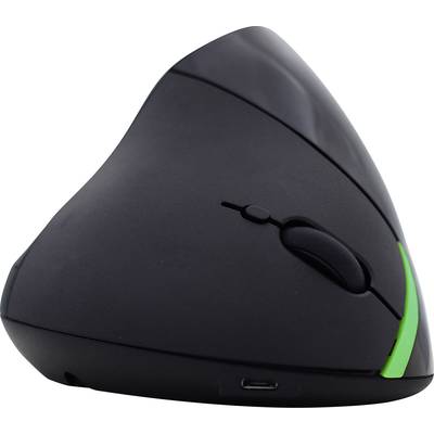 Wowpen Joy II Ergonomisk mus USB Optisk Svart 6 Knappar 2000 dpi Ergonomisk, Laddningsbara