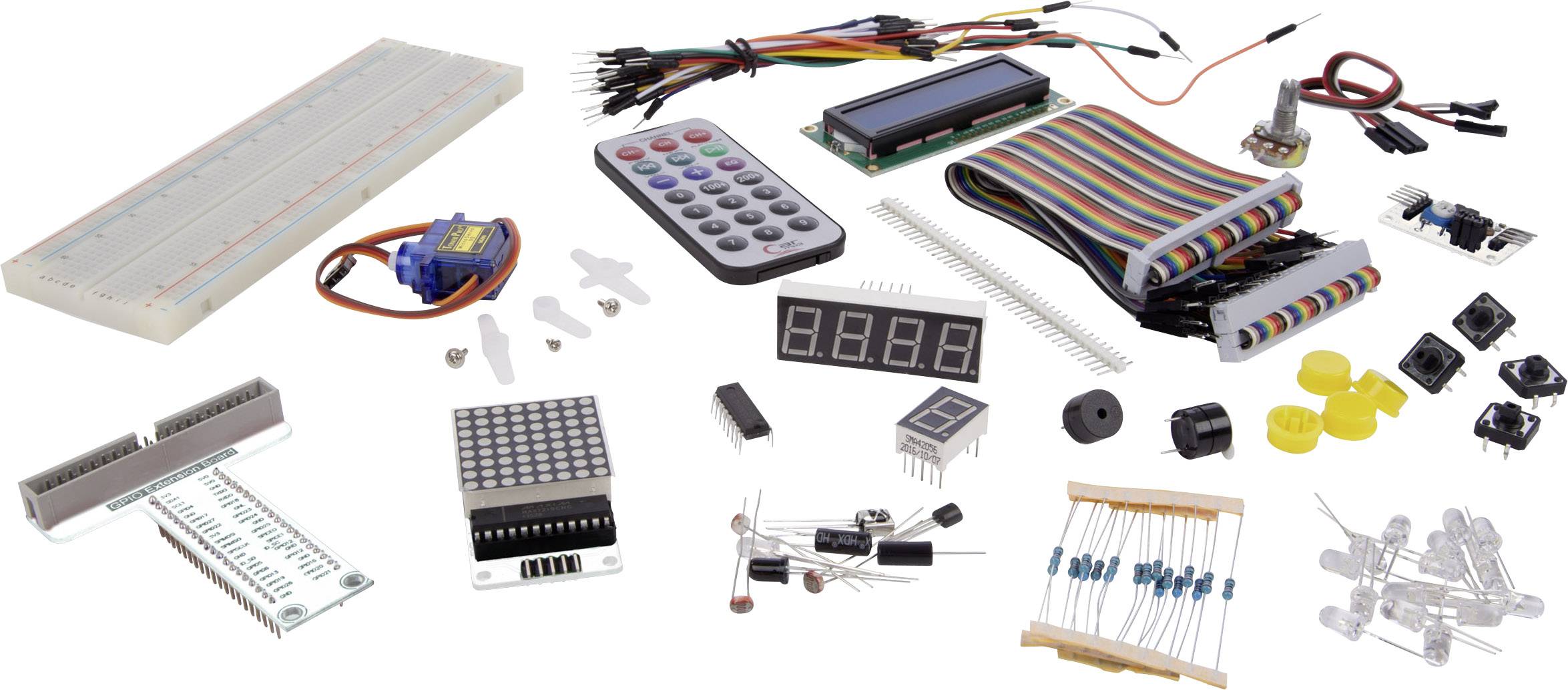 MAKERFACTORY MF-4838373 Raspberry Pi® experimentlåda Lämplig för (enkorstdator) Banana Pi, Raspberry Pi®, Raspberry Pi® 2 B, Raspberry Pi® 3 B, Raspberry Pi® A+, Raspberry Pi® A, B, B+, Raspberry Pi® B+, Raspberry Pi® Piface, pcDuino 1 st