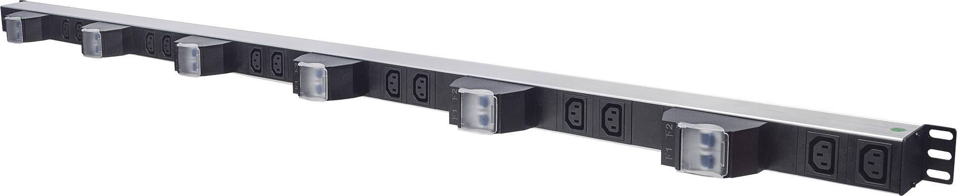 Intellinet 163668 19 tum IEC C13 10A Fast montering Svart, Silver