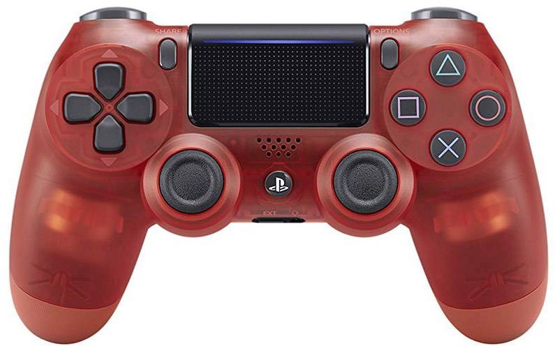 Sony Dualshock 4 V2 Handkontroll PlayStation 4 Röd (transparent)