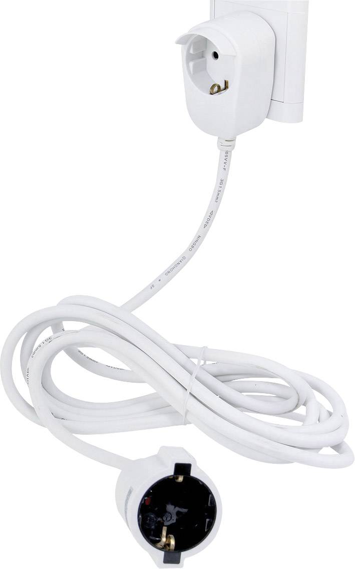 REV 0016130114 Ström Förlängningskabel Vit 3.00 m H05VV-F 3G 1,5 mm²