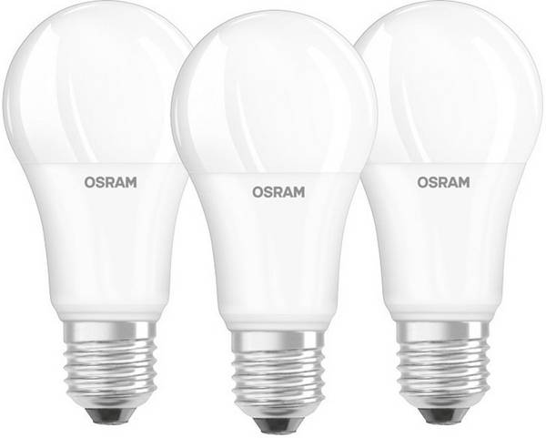 OSRAM HOMELIGHTING 4058075819559 LED-lamp EEK E (A - G) E27 Päronform 13 W = 100 W Neutralvit (Ø x L) 60 mm x 118 mm  3 st