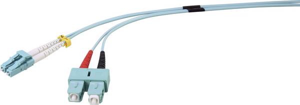 Renkforce RF-4755212 Fiberoptik LWL Anslutningskabel 1.00 m Turkos [1x LC-stiftdon - 1x SC-stiftdon] 50/125 µ Multimode OM3