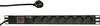 LogiLink PDU7C01 19 tum Nätverksskåp-förgreningsdosa 1 U Jordat uttag Aluminiumprofil, med switch, Fast montering Svart