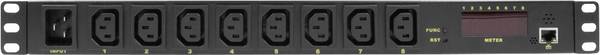 LogiLink PDU8P01 19 tum Nätverksskåp-förgreningsdosa 1 U IEC C13 10A Fast montering Svart