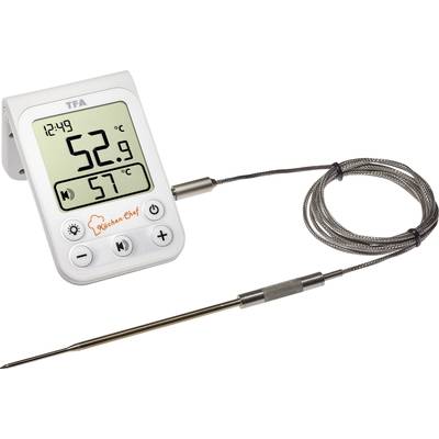 TFA Dostmann 14.1510.02 Grilltermometer Övervakning av kärntemperatur, Kabelsensor Stek, Grillad mat, Stek vid låg tempe