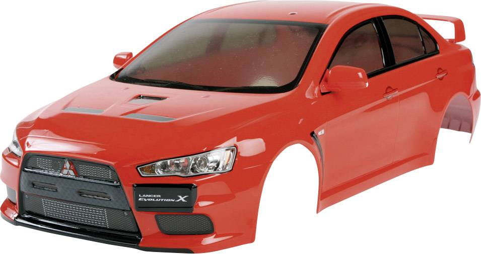 Tamiya 51376 1:10 Kaross Mitsubishi Lancer Evo X 190 mm Olackerad, ej utskuren