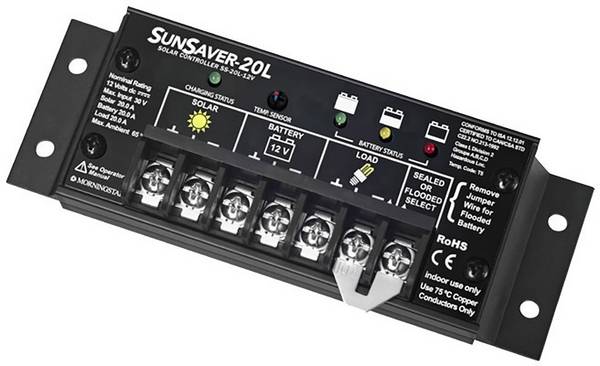 Morningstar SunSaver SS-20L 12V Solenergi laddningsstyrenhet PWM 12 V 140 A