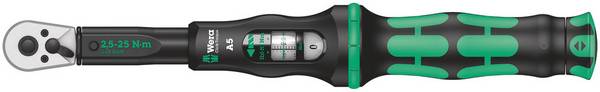 Wera Click-Torque A 5 05075604001 Momentnyckel  Med spärrhandtag 1/4" (6.3 mm) 2.5 - 25 Nm