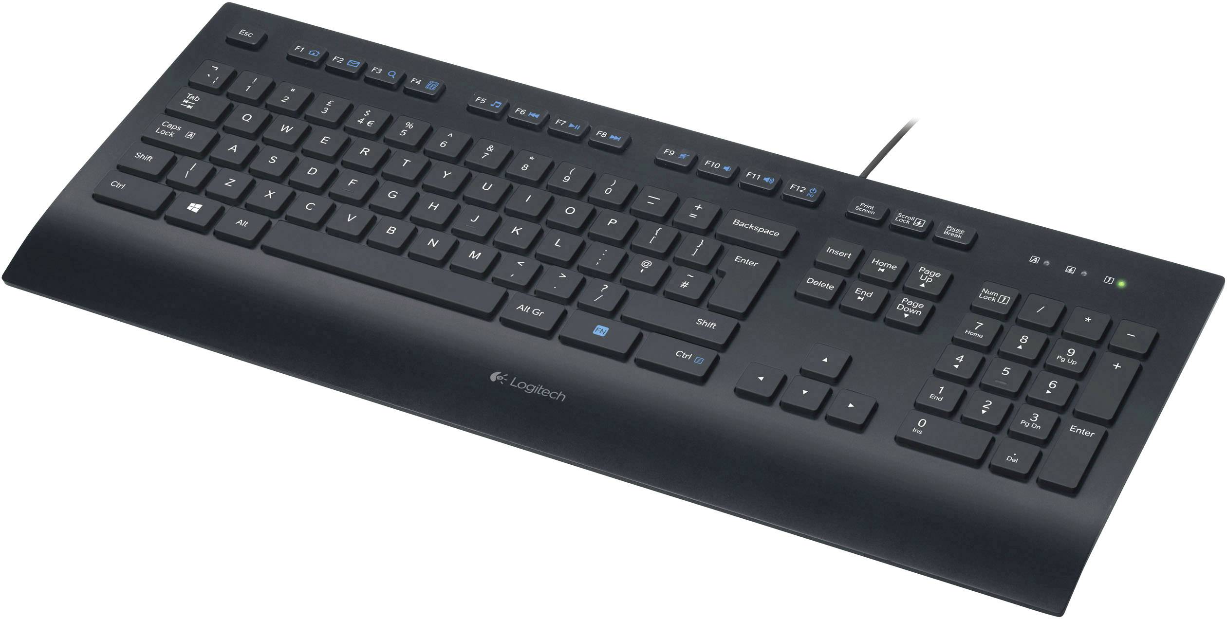 Logitech K280e B2B USB Tangentbord Tyska, QWERTZ Svart Stänkvattenskyddad-1