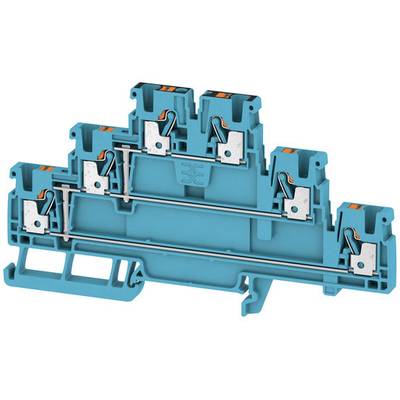 Weidmüller 2428850000 Terminal med trippel genomföring 5.1 mm Fjäder Blå 25 st