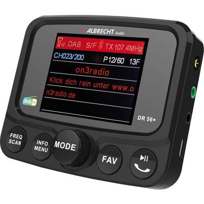 Albrecht DR56+ DAB+ mottagare Sugpropphållare, Musikstreaming via Bluetooth