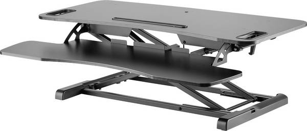 Digitus DA-90380-1 Sitt/stå-skrivbord Höjdintervall: 100 till 500 mm Svart