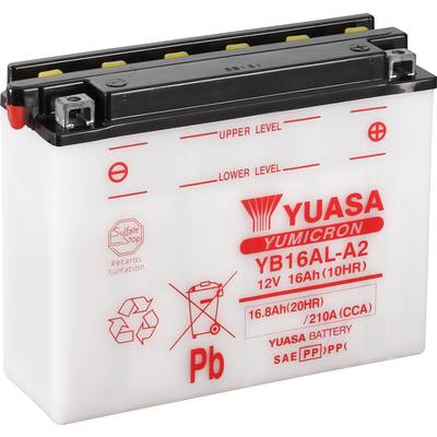 Yuasa YB16AL-A2 Motorcykelbatteri 12 V 16 Ah