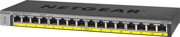 NETGEAR GS116LP-100EUS GS116LP Nätverks-switch 16 Port  PoE-funktion