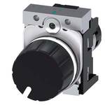 Siemens Potentiometer 22mm rund metall svart 10K Ohm