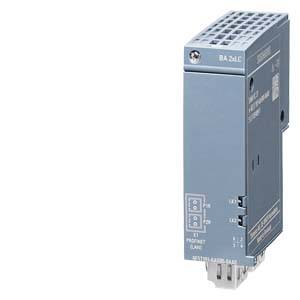 Industrielektronisk modul med blå etikett, ventilationsspår upptill och flera anslutningar. Märkning 'BA 24LC'.