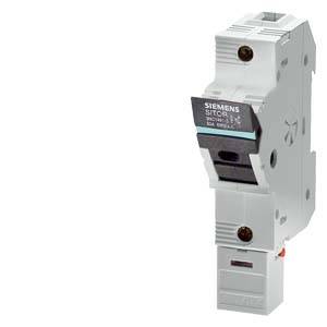 En enpolig ledningsskyddsbrytare från Siemens, modell '5SY41'. Den är vit och används vid installation i säkringsskåp.