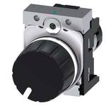 Potentiometer, 22mm, rund, metall, högblank, svart, 100K Ohm