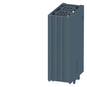 En rektangulär, blå elektronisk komponent med ventilationsöppningar på ovansidan.