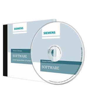 En mjukvarucd-fodral från Siemens med texten 'Siemens Software'. Cd:n är designad med liknande profilering.