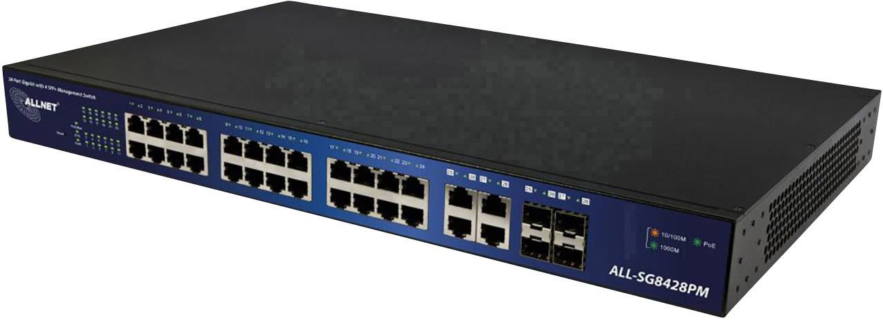 Allnet ALL-SG8428PM ALL-SG8428PM Nätverks-switch 24 + 4 Port 1000 MBit/s PoE-funktion