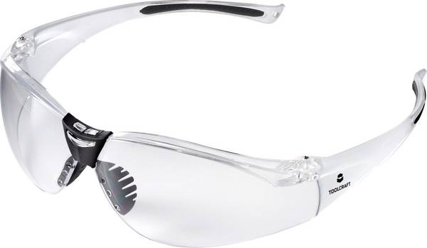 TOOLCRAFT  TO-5343207 Skyddsglasögon  Svart, Klar EN 166 DIN 166