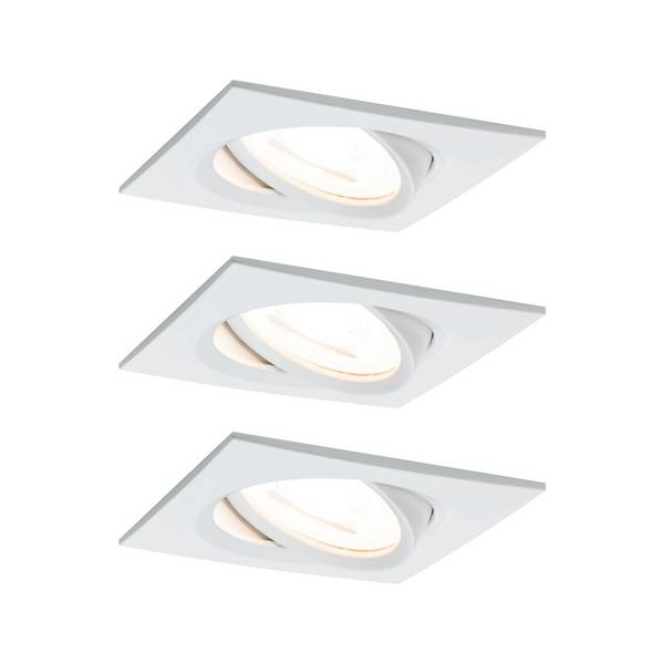 Paulmann 93490  Inbyggnadsbelysning Set 3 st    6 W Matt vit