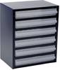 raaco 250/6-3 Smådelsmagasin (L x B x H) 255 x 357 x 435 mm Antal fack: 6 rörlig underavdelning Innehåll 1 st