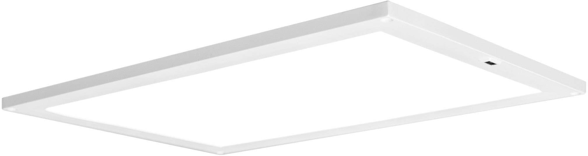 Rektangulärt vitt LED-panel för takmontering, perfekt för jämn rumsbelysning.