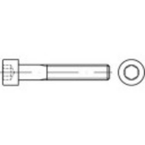 TOOLCRAFT TO-5371911 Cylinderskruvar M2 16 mm Insexkant Rostfritt stål A2 100 st