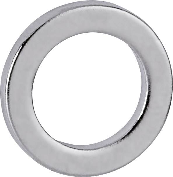 Maul Neodymmagnet MAUL (Ø x H) 12 mm x 1.5 mm Ring Silver 10 st 6168396