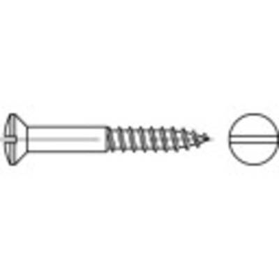 TOOLCRAFT TO-5446320 Slitsad träskruv 6 mm 90 mm Spår DIN 95 Mässing 100 st