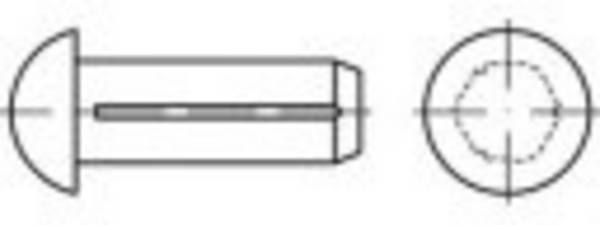 TOOLCRAFT  TO-5451840 Räfflad spik, runt huvud  2 mm   500 st