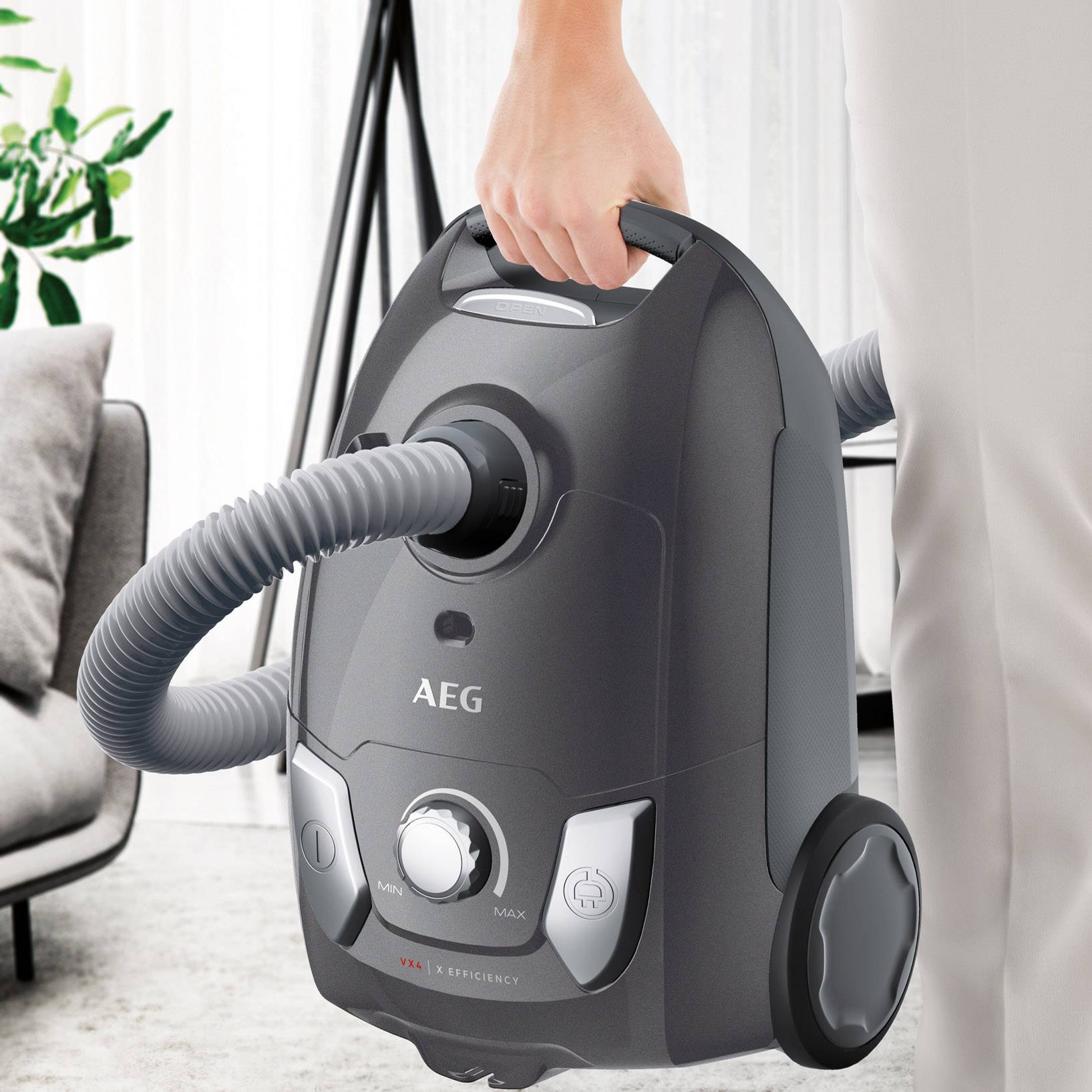 AEG VX4 EasyGo Dammsugare 750 W med dammpåse, inkl. Mini AEG VX4 EasyGo Dammsugare 750 W med dammpåse, inkl. Mini