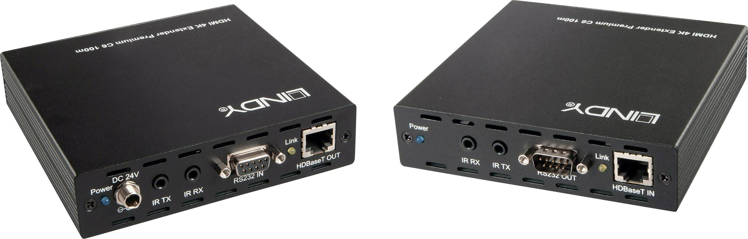 LINDY Cat.6 HDMI IR RS232 HDBaseT Extender Pro PoH via nätverkskabel RJ45 100 m