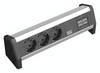 Bachmann 339.1004 Förgreningsdosa utan brytare 3x Aluminium, Svart Skyddskontakt