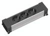 Bachmann 317.100 Förgreningsdosa utan brytare Aluminium, Svart Skyddskontakt