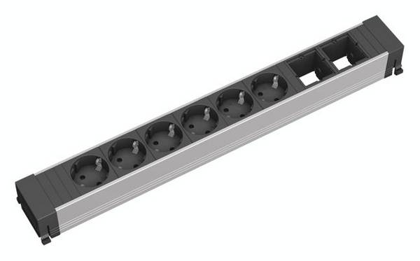 Bachmann 909.009 Grenuttag  Svart Skyddskontakt 1 st
