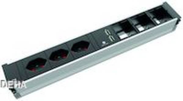 Bachmann 912.0172 Förgreningsdosa utan brytare  Aluminium, Svart Skyddskontakt