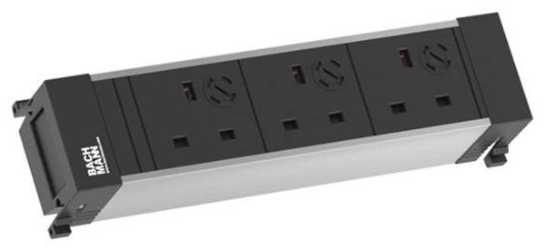 Bachmann 916.1129 Förgreningsdosa utan brytare  Aluminium, Svart Skyddskontakt