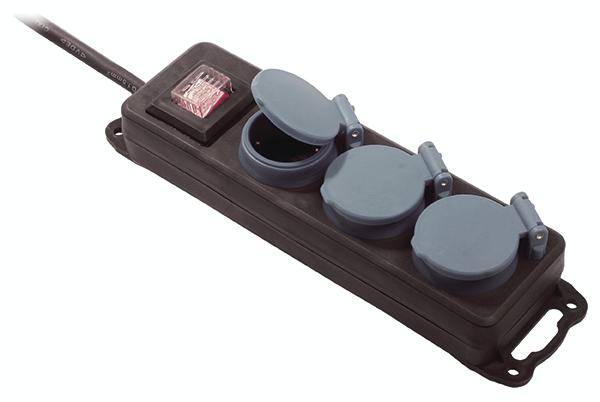 Bachmann 349.045 Ström Förlängningskabel  16 A Svart 1.50 m H07RN-F 3G 1,5 mm²