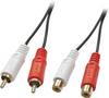 LINDY 35674 RCA Audio Förlängningskabel [2x RCA-hane - 2x RCA-hona] 10.00 m Svart