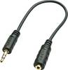 LINDY 35699 35699 Teleplugg Audio Adapterkabel [1x Teleplugg 3.5 mm - 1x Telejack 2.5 mm] Svart