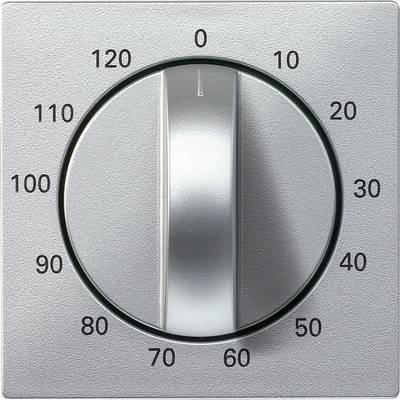En silverfärgad vred på en skala från 0 till 120. Pekaren visar på 0.