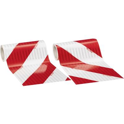 3M High Intensity Grade 3410 3410AP28 Fordon-varningsmarkering Vit (reflekterande), Röd (reflekterande) 2 st (L x B) 9 m