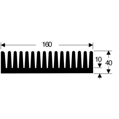 Fischer Elektronik 10022659 SK 85 100 SA Extruderade kylflänsar 0.85 K/W (L x B x H) 100 x 160 x 40 mm